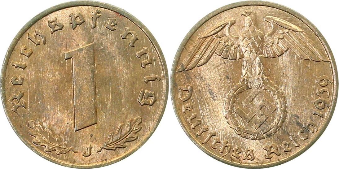 36139J~1.2 1 Pfennig  1939J prfr J 361  