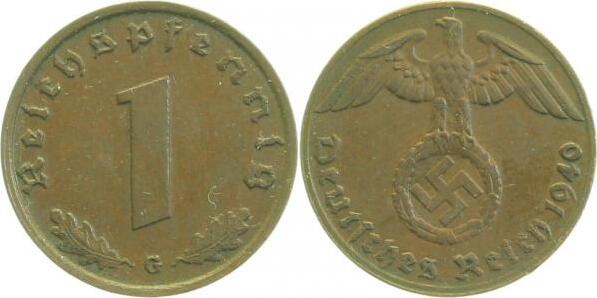 36140G~2.0 1 Pfennig  1940G vz J 361  