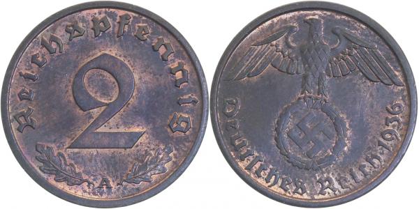 36236A~2.0 2 Pfennig  1936A vz J 362  