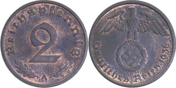 36236A~2.0 2 Pfennig  1936A vz J 362  