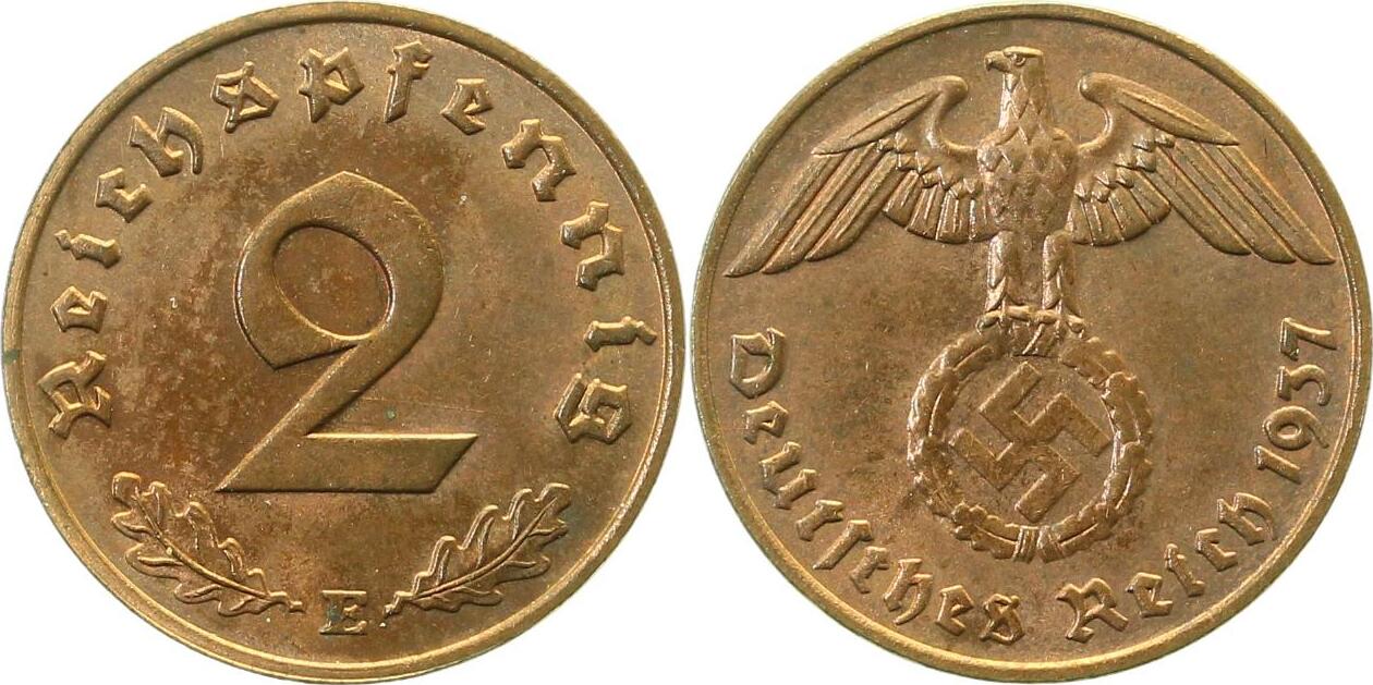 36237E~1.2 2 Pfennig  1937E f.stgl!!! J 362  