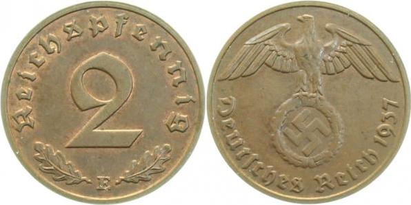 36237E~2.0 2 Pfennig  1937E vz J 362  