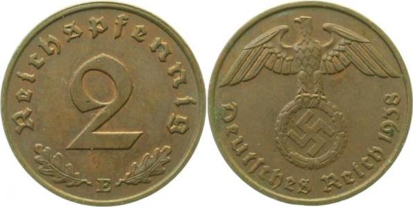 36238E~1.5 2 Pfennig  1938E f.prfr J 362  