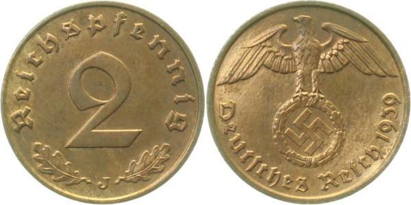 36239J~1.2 2 Pfennig  1939J prfr!!! J 362  