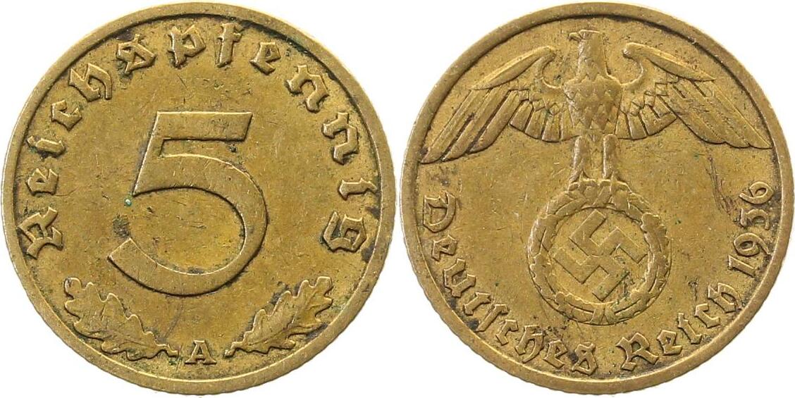 36336A~3.0 5 Pfennig  1936A ss J 363  