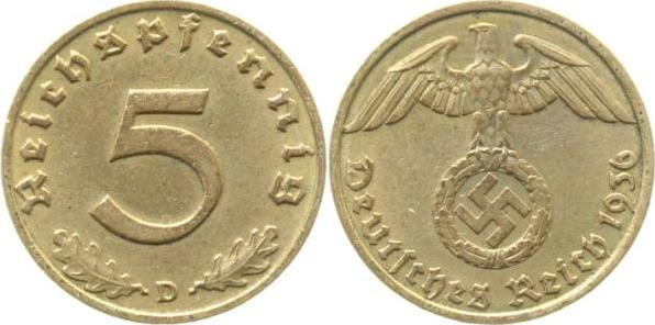36336D~2.5 5 Pfennig  1936D vz !!! J 363  