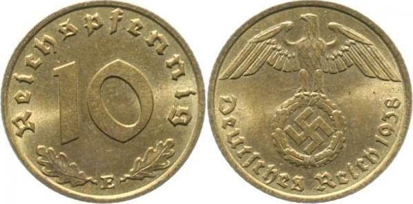 36438E~1.1 10 Pfennig  1938E prfr/st!!! J 364  