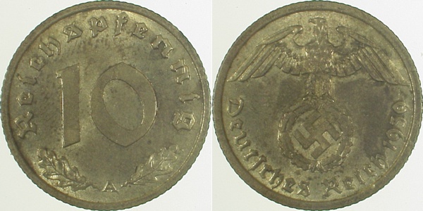 36439A~1.2 10 Pfennig  1939A f.stgl J 364  