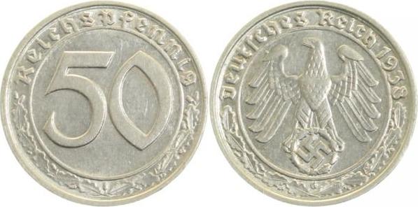 36538G~2.2 50 Pfennig  1938G vz !! J 365  
