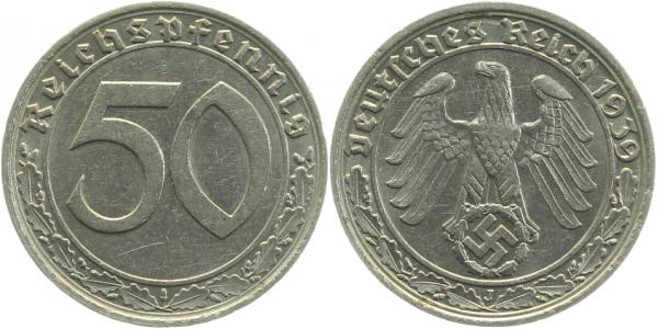 36539J~2.0 50 Pfennig  1939J vz J 365  