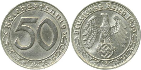 36539A~2.0 50 Pfennig  1939A vz J 365  