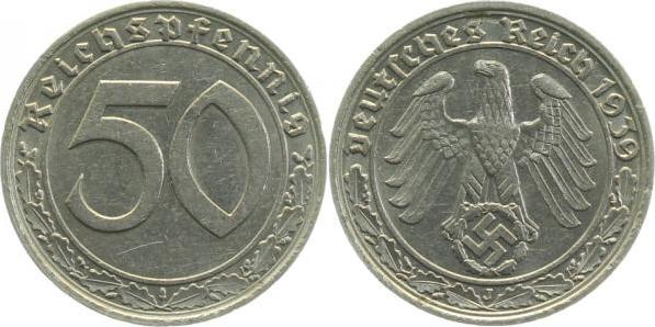 36539J~2.0 50 Pfennig  1939J vz J 365  