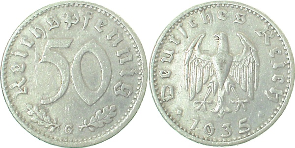 36835G~3.0 50 Pfennig  1935G ss J 368  