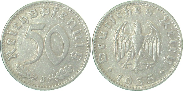 36835J~3.0 50 Pfennig  1935J ss J 368  
