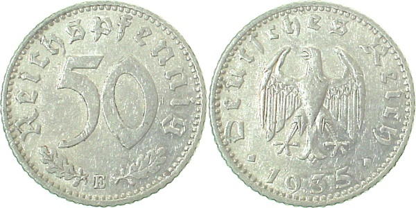 36835E~3.0 50 Pfennig  1935E ss J 368  