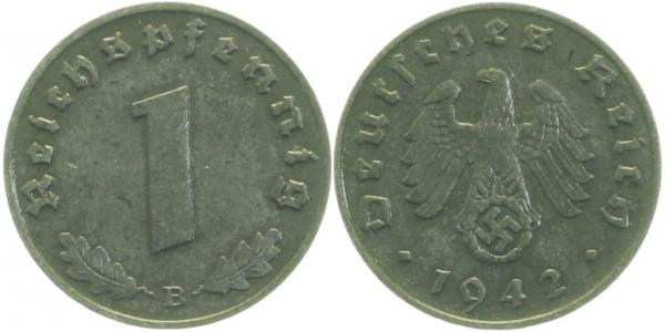 36942B~2.0 1 Pfennig  1942B vz J 369  