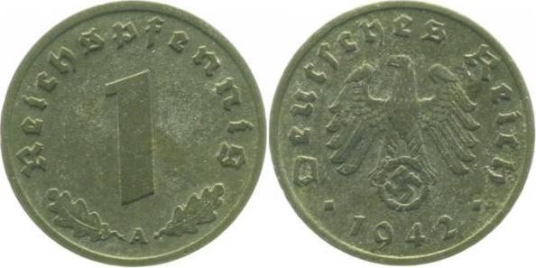 36942A~1.5 1 Pfennig  1942A vz/st J 369  