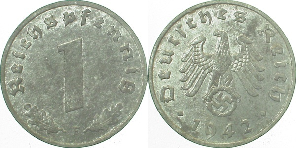 36942F~1.2 1 Pfennig  1942F prfr J 369  