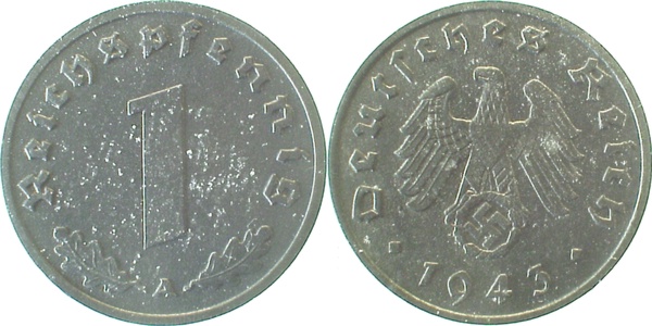 36943A~1.0 1 Pfennig  1943A stgl J 369  