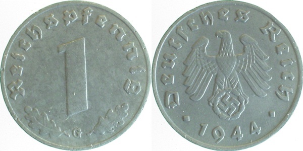 36944G~1.5 1 Pfennig  1944G f.prfr J 369  
