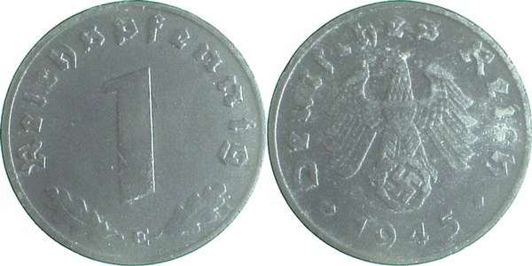 36945E~2.5 1 Pfennig  1945E ss/vz J 369  
