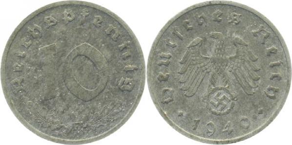 37140F~1.5 10 Pfennig  1940F vz/stgl J 371  