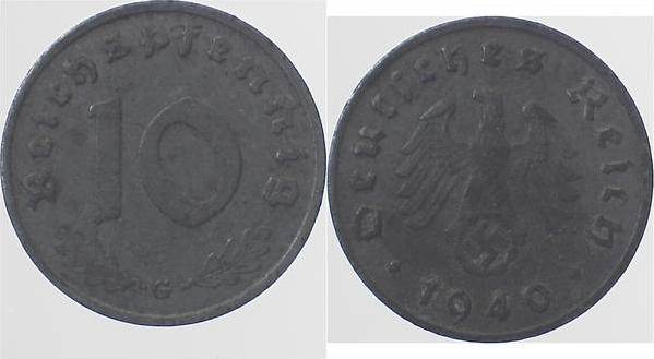 37140G~2.5 10 Pfennig  1940G ss/vz J 371  
