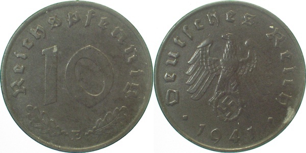 37141E~2.0 10 Pfennig  1941E vz J 371  