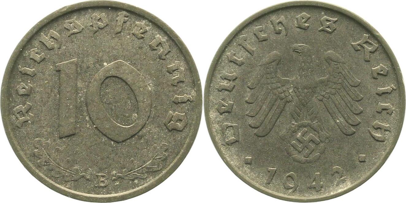 37142B~1.8 10 Pfennig  1942B vz+ J 371  