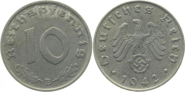 37142B~2.5 10 Pfennig  1942B ss/vz J 371  