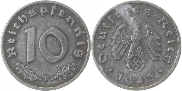 37143F~2.0 10 Pfennig  1943F vz J 371  