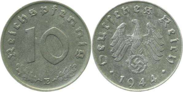 37144E~2.0 10 Pfennig  1944E vz J 371  