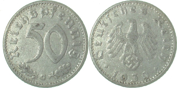 37239G~3.0 50 Pfennig  1939G ss J 372  