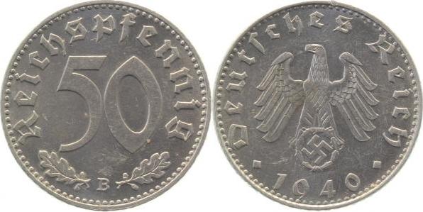 37240B~1.2 50 Pfennig  1940B f.stgl J 372  