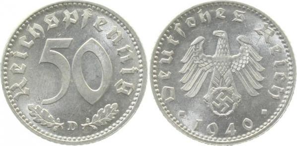 37240D~1.1 50 Pfennig  1940D prfr/stgl J 372  