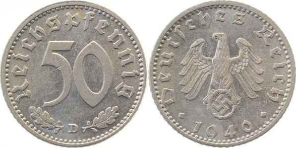 37240D~1.5 50 Pfennig  1940D f.prfr. J 372  