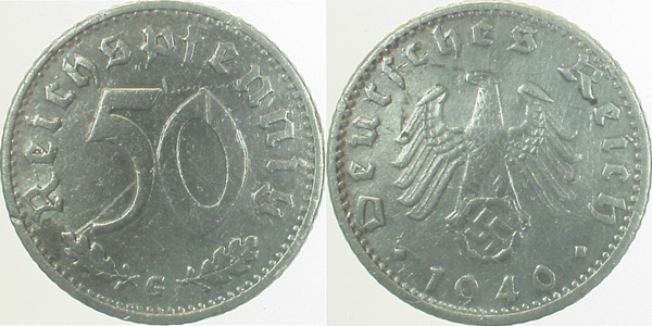 37240G~3.0 50 Pfennig  1940G ss J 372  