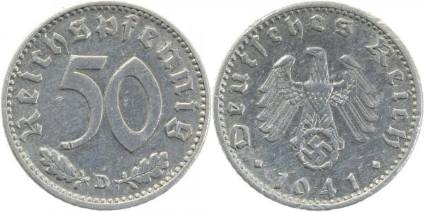 37241D~3.0 50 Pfennig  1941D ss J 372  