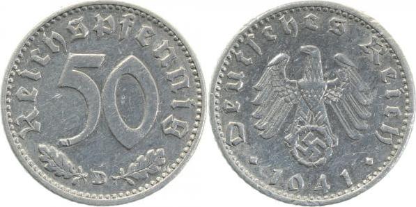 37241D~3.0 50 Pfennig  1941D ss J 372  