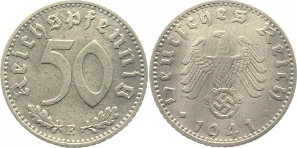 37241E~2.5b 50 Pfennig  1941E ss/vz gereinigt J 372  