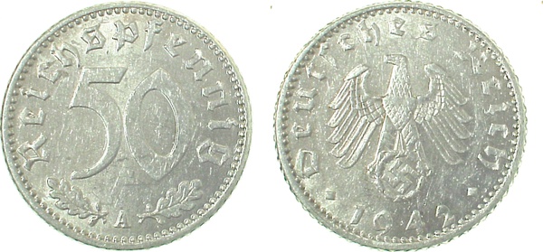 37242A~2.0 50 Pfennig  1942A vz J 372  