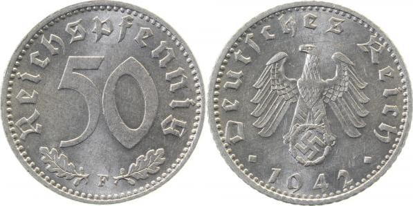 37242F~1.5 50 Pfennig  1942F vz/st J 372  