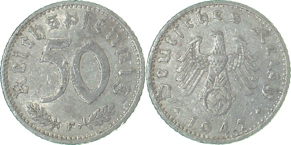 37242F~3.5 50 Pfennig  1942F s/ss J 372  