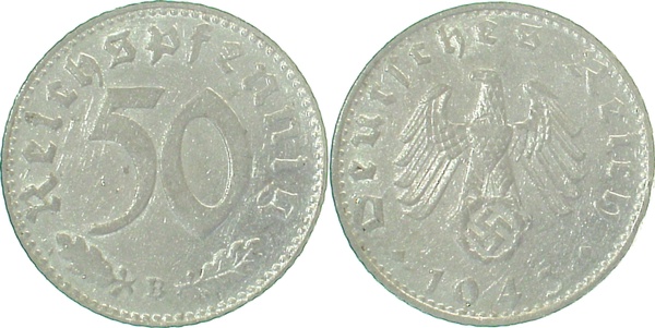 37243B~2.2 50 Pfennig  1943B vz- J 372  