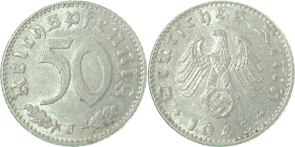 37243J~3.0 50 Pfennig  1943J ss J 372  