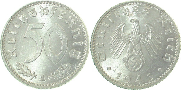 37243A~1.5 50 Pfennig  1943A vz/st J 372  