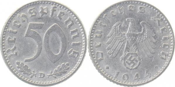 37244D~2.2 50 Pfennig  1944D f.vz J 372  