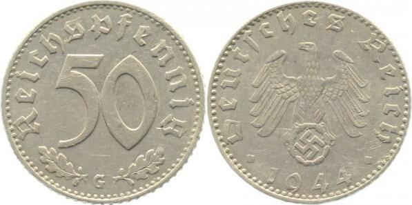 37244G~2.5 50 Pfennig  1944G ss/vz J 372  