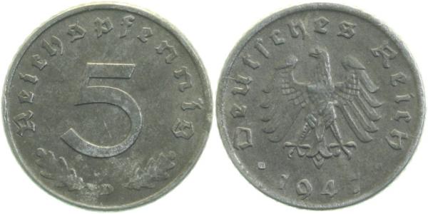 37447D~2.5 5 Pfennig  1947D ss/vz J 374  