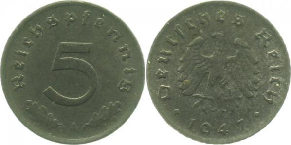 37447A~1.1 5 Pfennig  1947A prfr/stgl J 374  